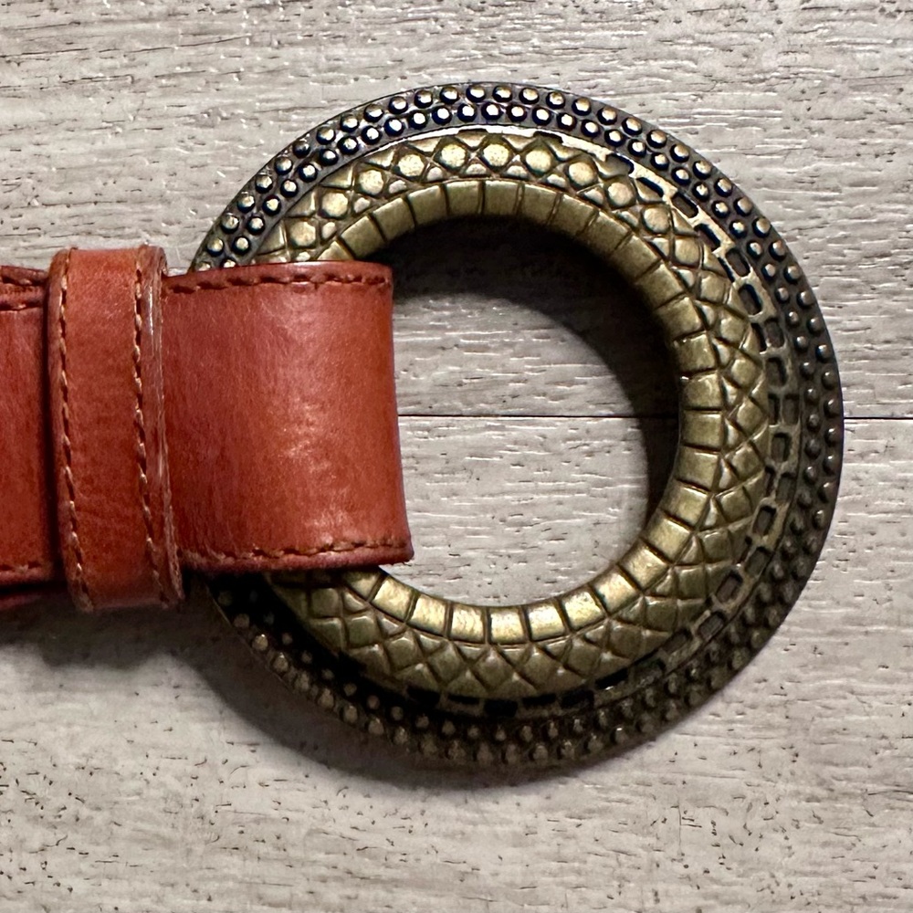 Ralph Lauren Brown Leather Belt with Gold Buckle - Picture 4 of 13